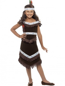 Dětský kostým Indiánka - tmavá