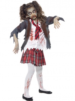 Dětský kostým zombie školačky