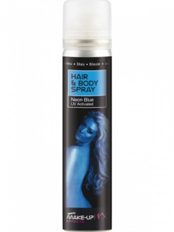 Barevný sprej na vlasy a tělo - modrá