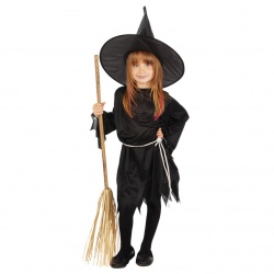 Dětský kostým černá čarodějnice